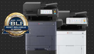 kyocera copiers with the keypoint intelligence logo